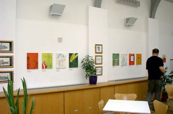 My art on display at the Croydon Clocktower, 2004